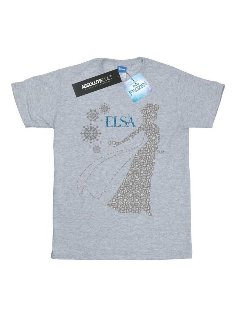 Disney - T-shirt FROZEN Gris chiné - Kiabi