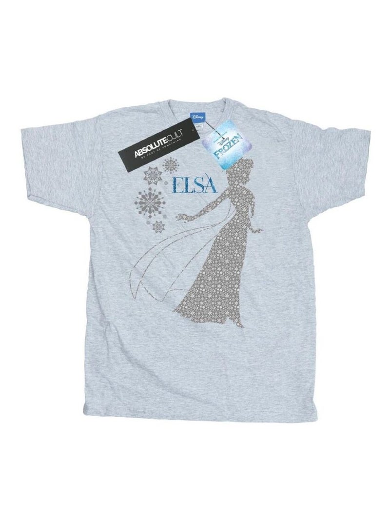 Disney - T-shirt FROZEN Gris chiné - Kiabi