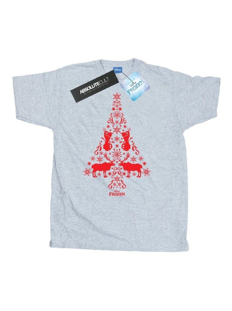 Disney - T-shirt FROZEN Gris chiné - Kiabi
