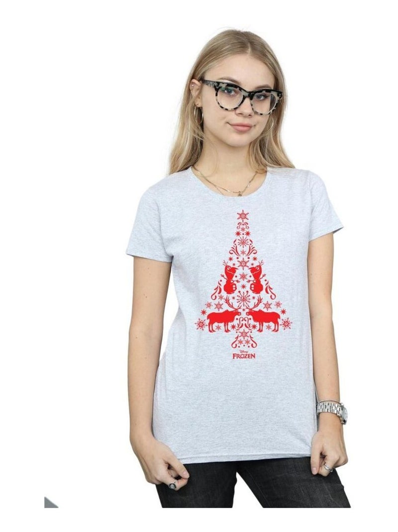 Disney - T-shirt FROZEN Gris chiné - Kiabi