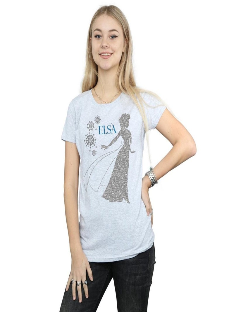 Disney - T-shirt FROZEN Gris chiné - Kiabi