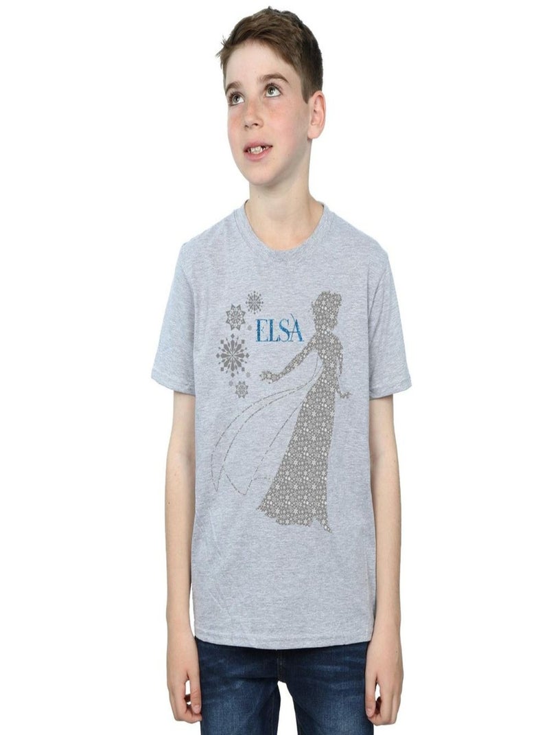 Disney - T-shirt FROZEN Gris chiné - Kiabi