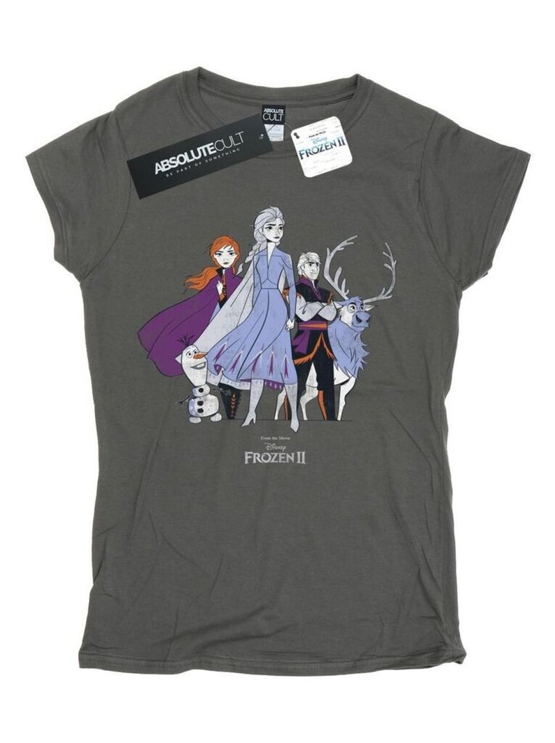 Disney - T-shirt FROZEN Gris Noir - Kiabi