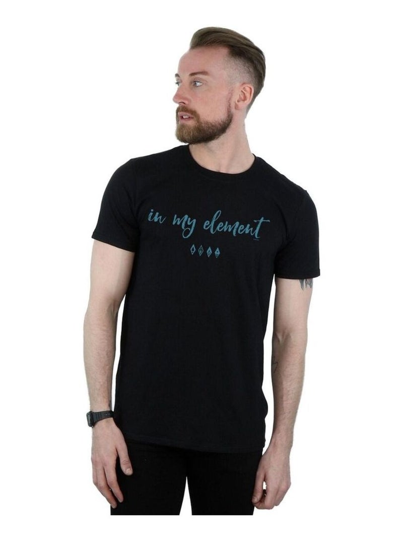 Disney - T-shirt FROZEN IN MY ELEMENT Noir - Kiabi