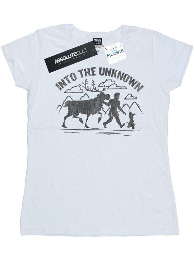 Disney - T-shirt FROZEN INTO THE UNKNOWN Blanc - Kiabi