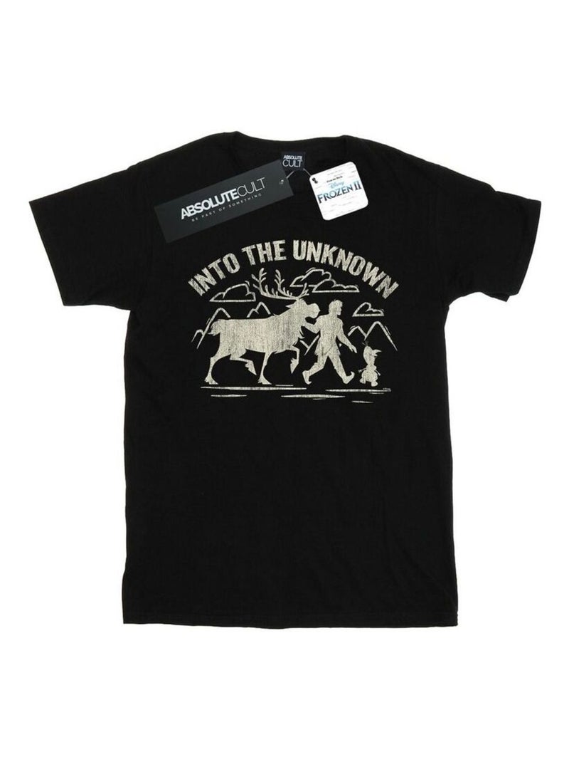 Disney - T-shirt FROZEN INTO THE UNKNOWN Noir - Kiabi