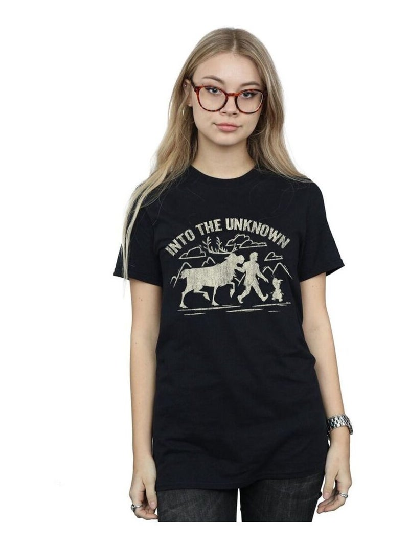 Disney - T-shirt FROZEN INTO THE UNKNOWN Noir - Kiabi