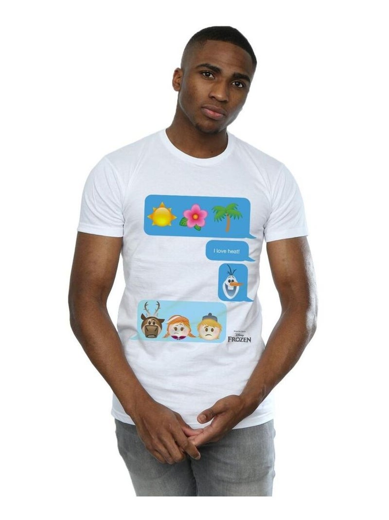Disney - T-shirt FROZEN LOVE HEAT Blanc - Kiabi