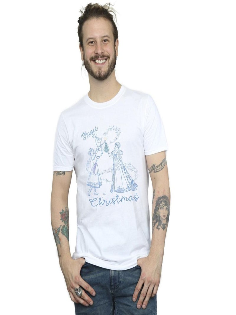 Disney - T-shirt FROZEN MAGIC CHRISTMAS Blanc - Kiabi