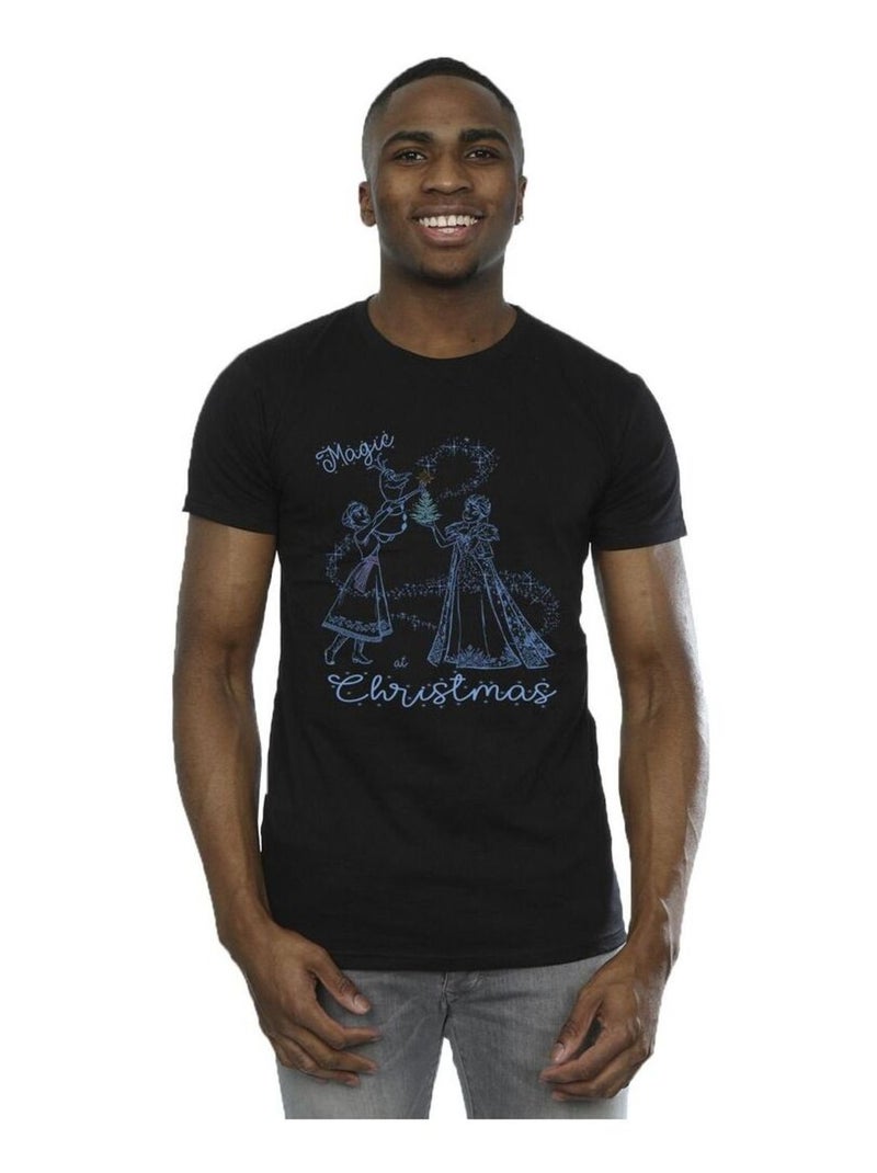 Disney - T-shirt FROZEN MAGIC CHRISTMAS Noir - Kiabi