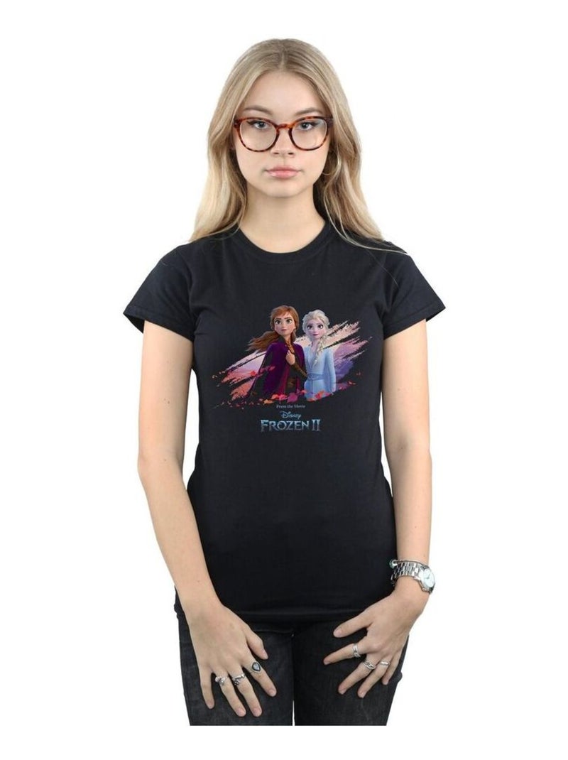 Disney - T-shirt FROZEN NATURE IS BEAUTIFUL Noir - Kiabi