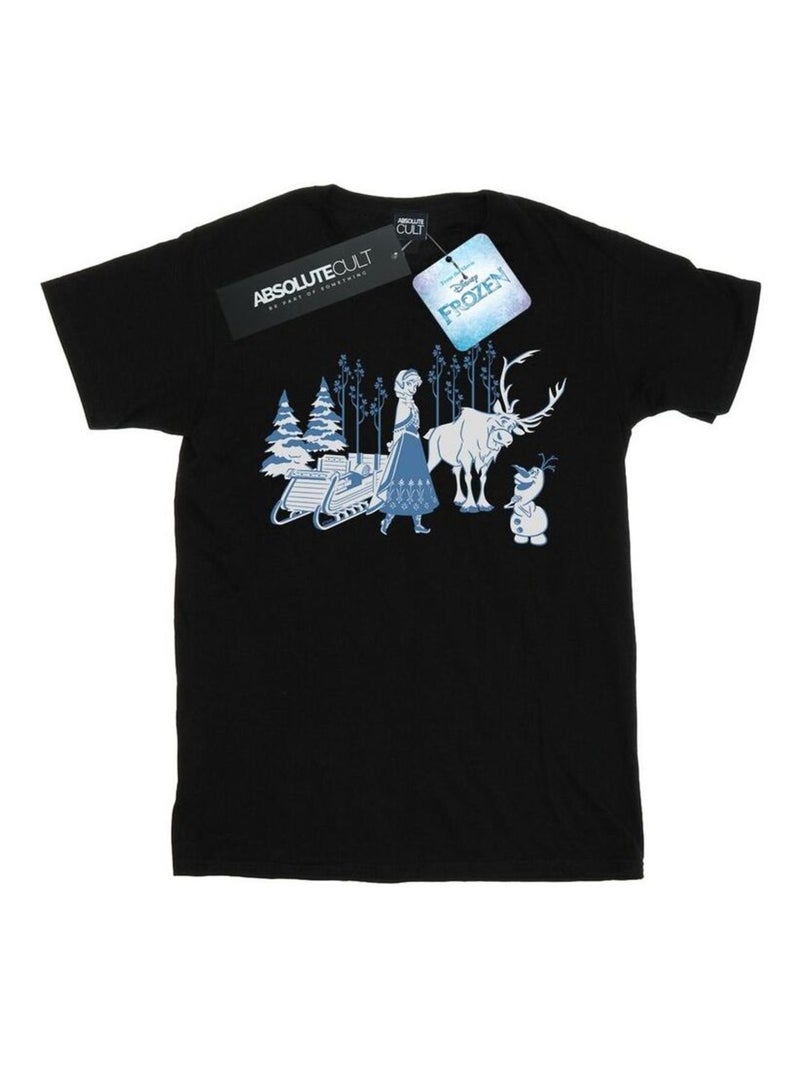 Disney - T-shirt FROZEN Noir - Kiabi