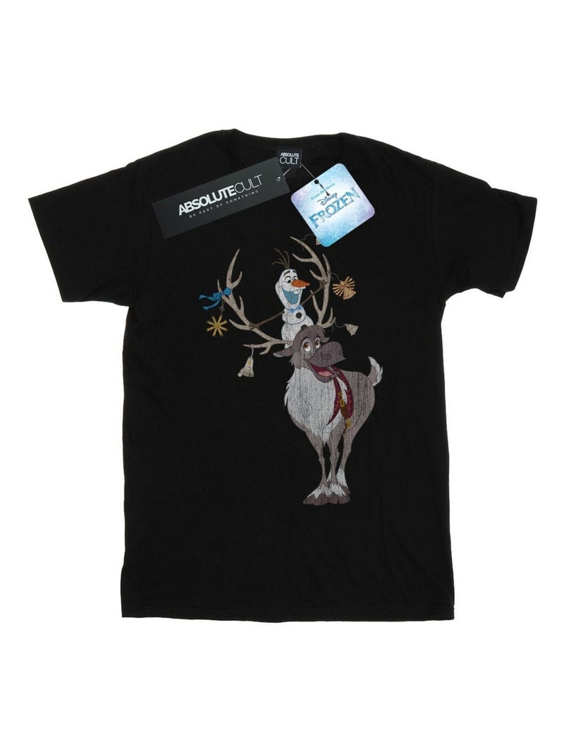 Disney - T-shirt FROZEN Noir - Kiabi