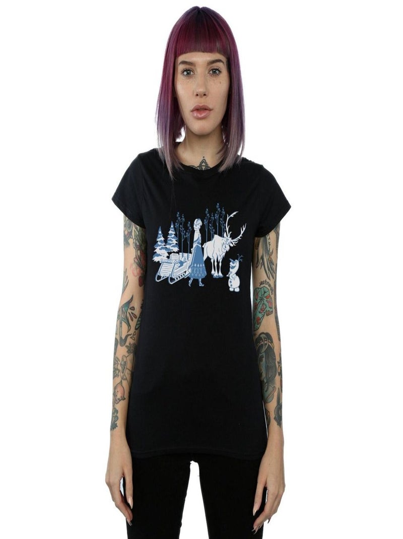 Disney - T-shirt FROZEN Noir - Kiabi