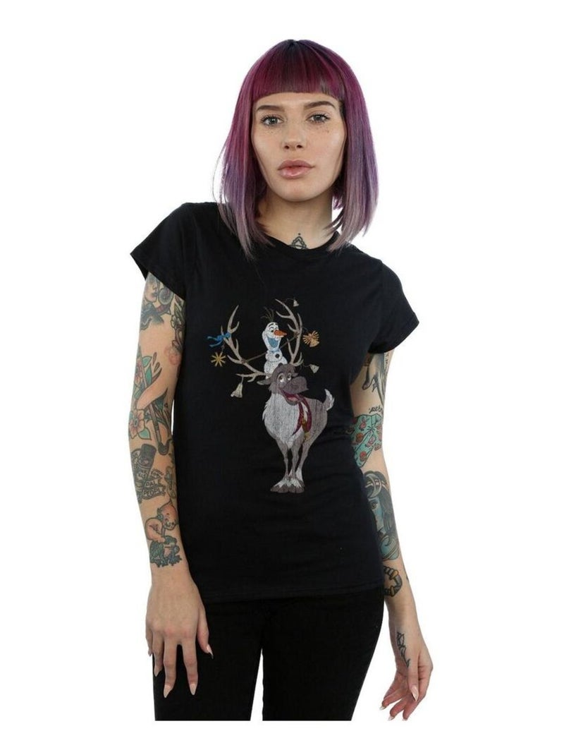 Disney - T-shirt FROZEN Noir - Kiabi