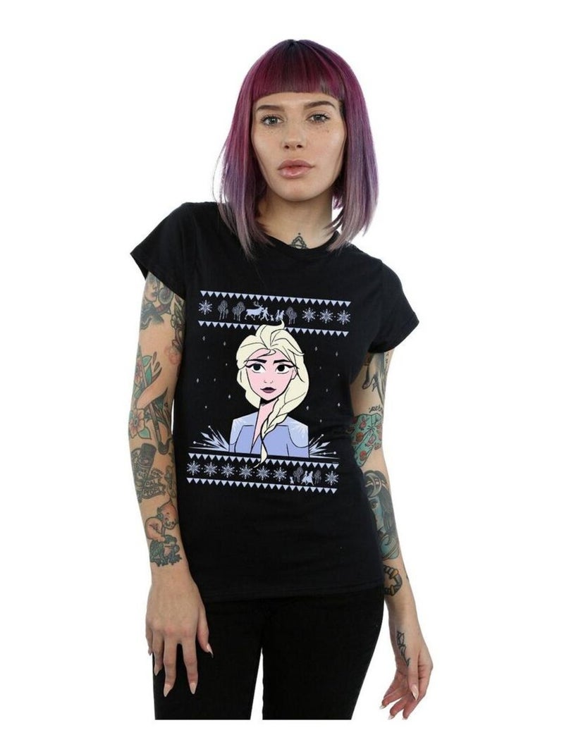 Disney - T-shirt FROZEN Noir - Kiabi