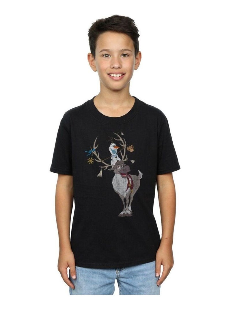 Disney - T-shirt FROZEN Noir - Kiabi