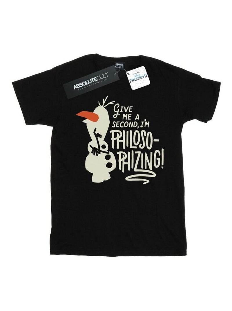 Disney - T-shirt FROZEN PHILOSOPHIZING Noir - Kiabi