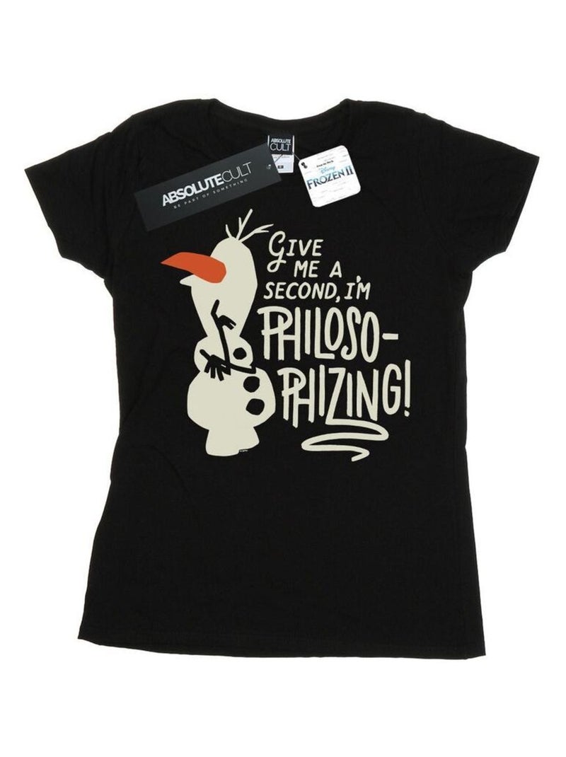 Disney - T-shirt FROZEN PHILOSOPHIZING Noir - Kiabi