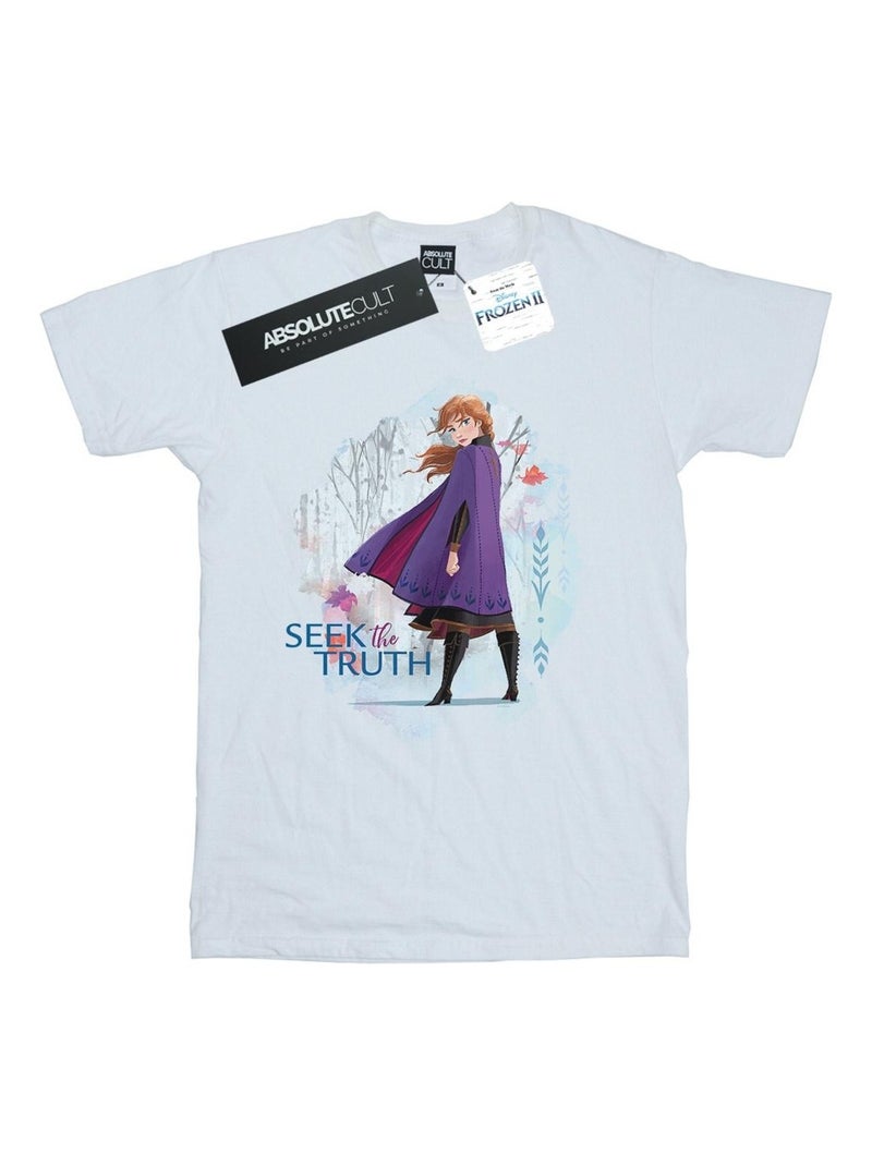 Disney - T-shirt FROZEN SEEK THE TRUTH Blanc - Kiabi