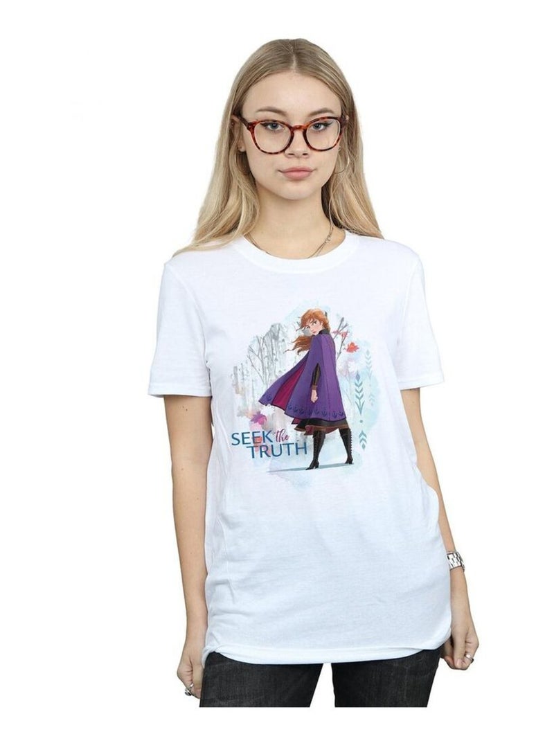 Disney - T-shirt FROZEN SEEK THE TRUTH Blanc - Kiabi