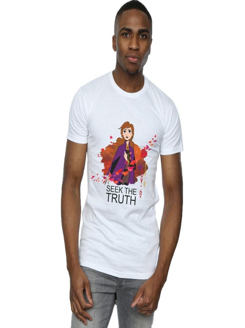 Disney - T-shirt FROZEN SEEK THE TRUTH Blanc - Kiabi