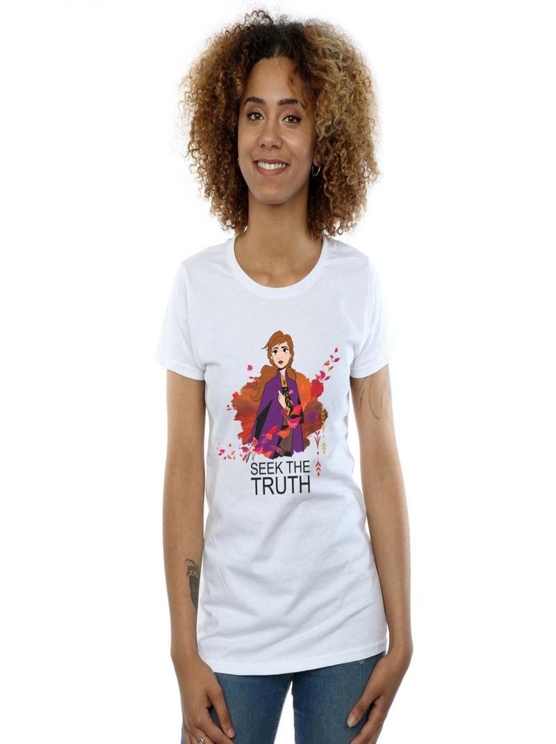Disney - T-shirt FROZEN SEEK THE TRUTH Blanc - Kiabi