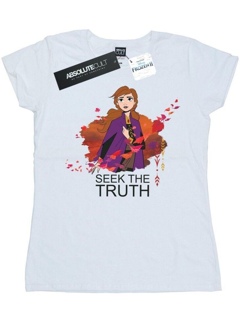 Disney - T-shirt FROZEN SEEK THE TRUTH Blanc - Kiabi