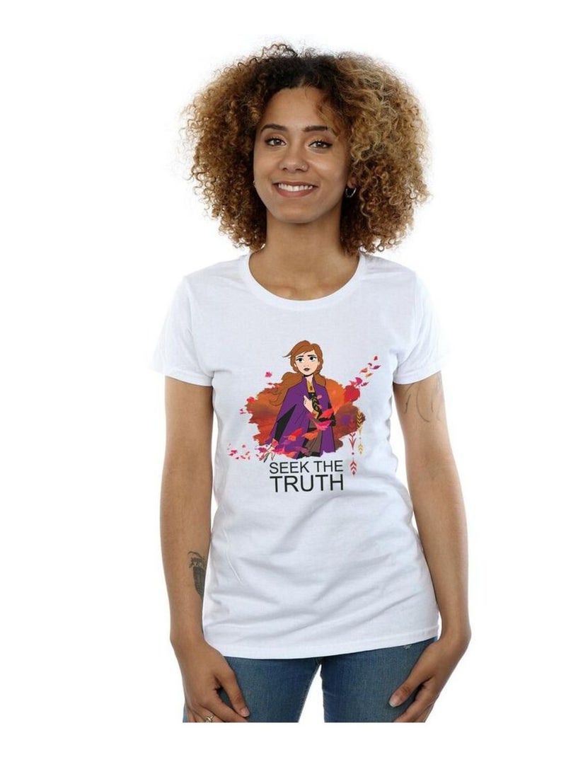 Disney - T-shirt FROZEN SEEK THE TRUTH Blanc - Kiabi