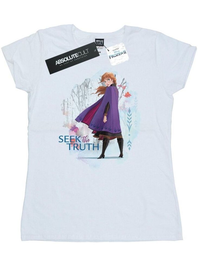 Disney - T-shirt FROZEN SEEK THE TRUTH Blanc - Kiabi