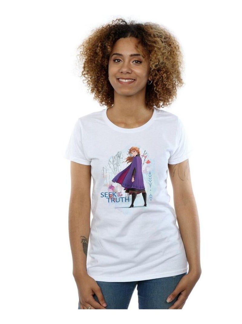 Disney - T-shirt FROZEN SEEK THE TRUTH Blanc - Kiabi