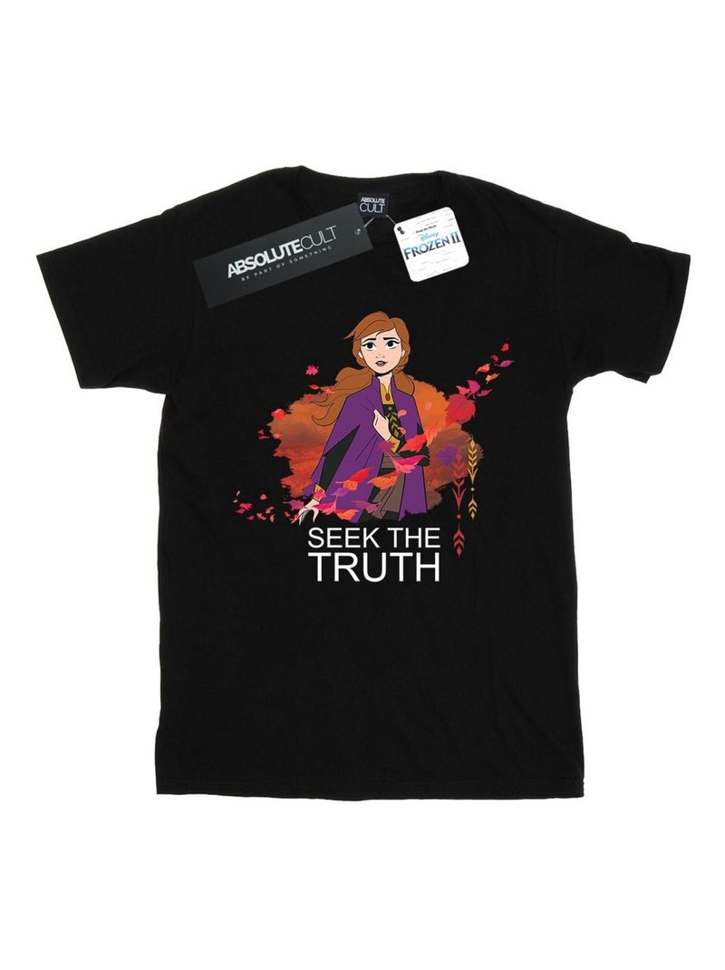 Disney - T-shirt FROZEN SEEK THE TRUTH Noir - Kiabi