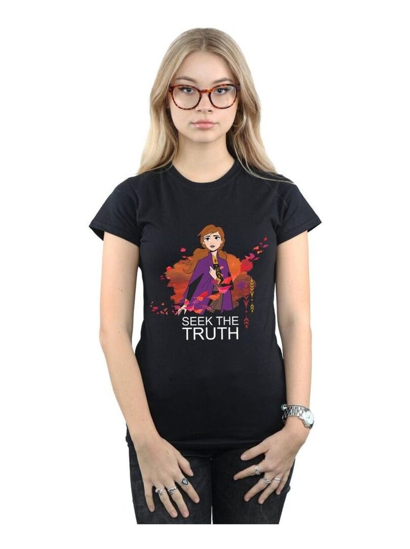Disney - T-shirt FROZEN SEEK THE TRUTH Noir - Kiabi