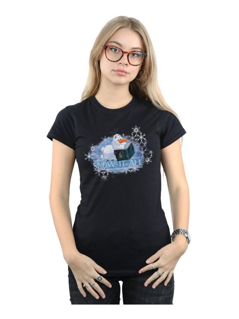 Disney - T-shirt FROZEN SNOW IT ALL Noir - Kiabi