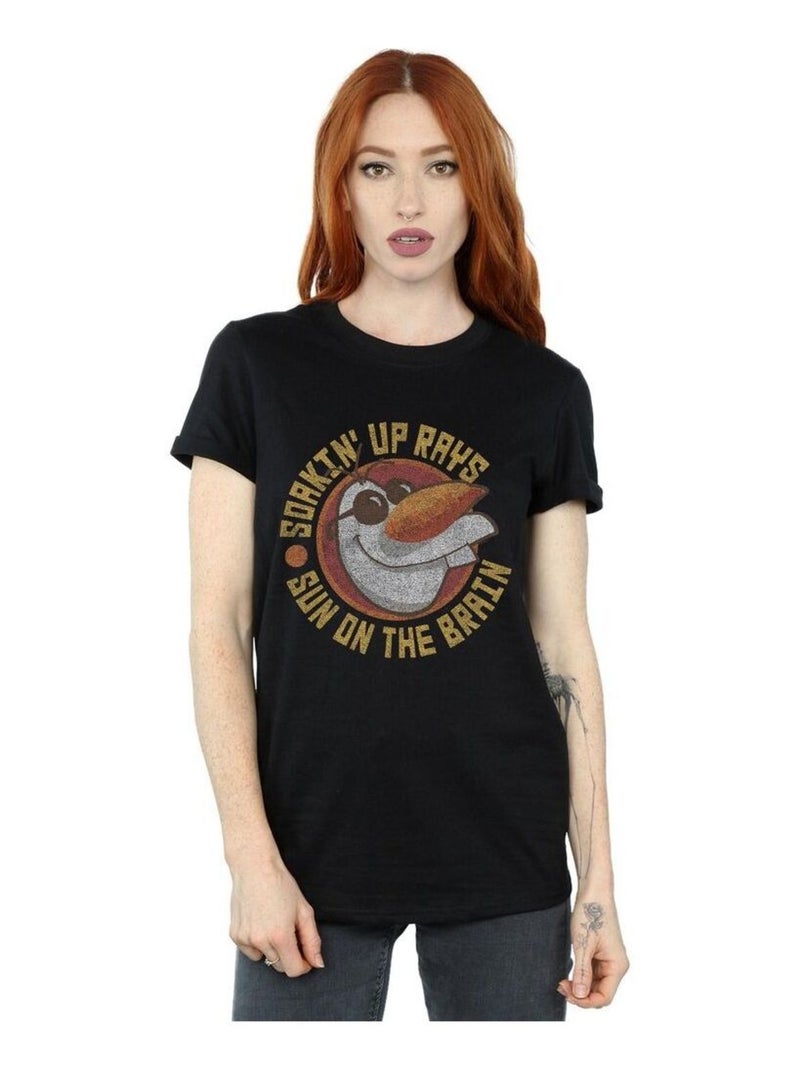Disney - T-shirt FROZEN SUN ON THE BRAIN Noir - Kiabi