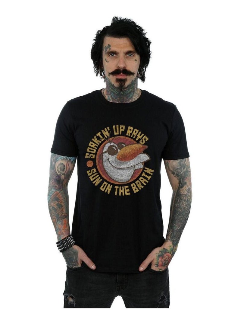 Disney - T-shirt FROZEN SUN ON THE BRAIN Noir - Kiabi