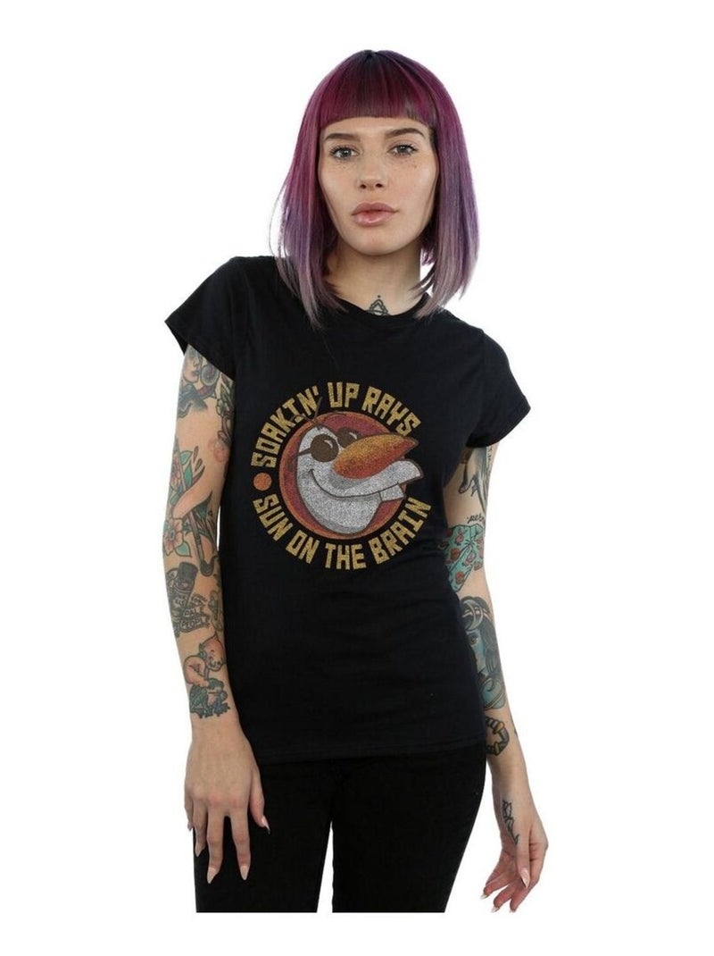 Disney - T-shirt FROZEN SUN ON THE BRAIN Noir - Kiabi