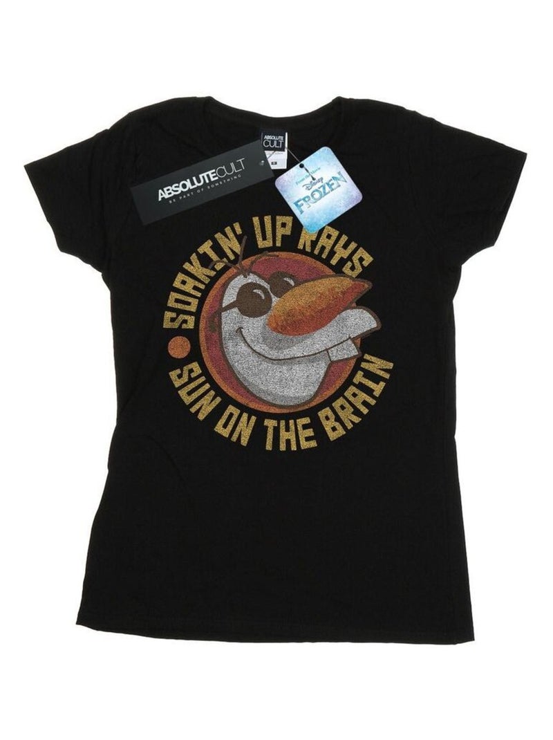 Disney - T-shirt FROZEN SUN ON THE BRAIN Noir - Kiabi