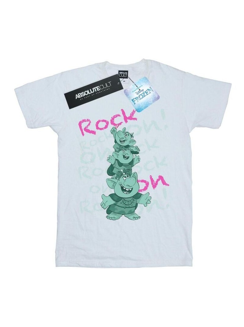 Disney - T-shirt FROZEN TROLLS ROCK ON Blanc - Kiabi