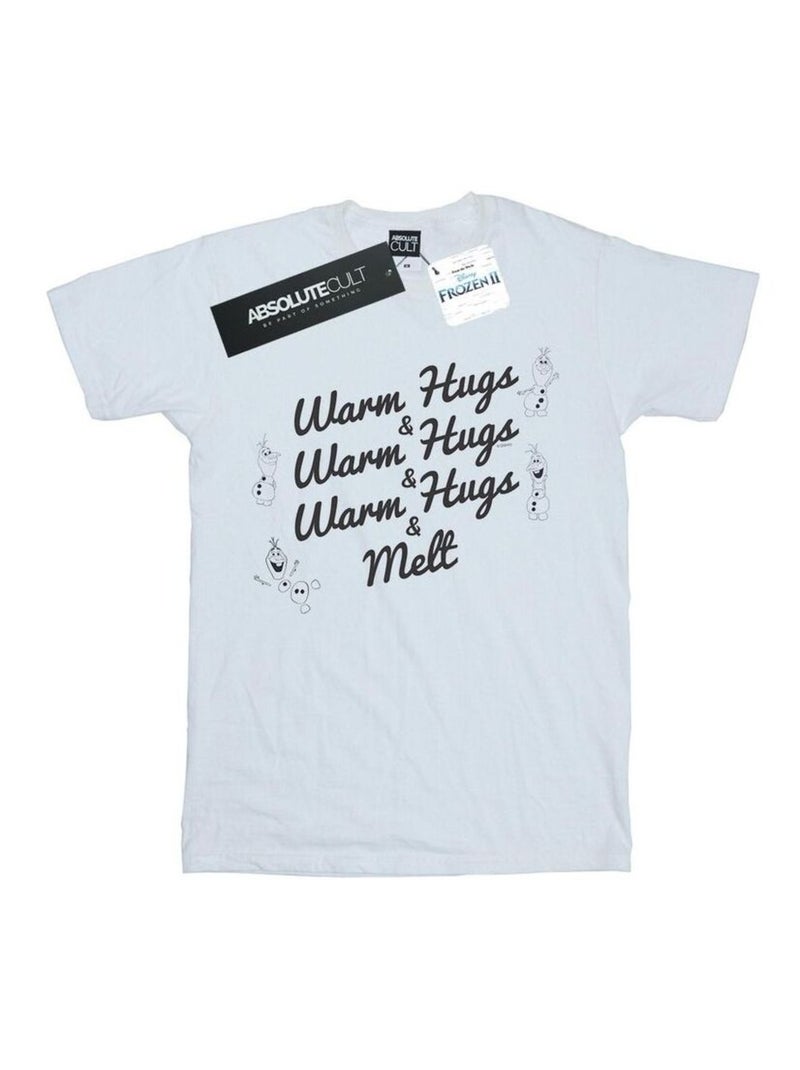 Disney - T-shirt FROZEN WARM HUGS AND MELT Blanc - Kiabi