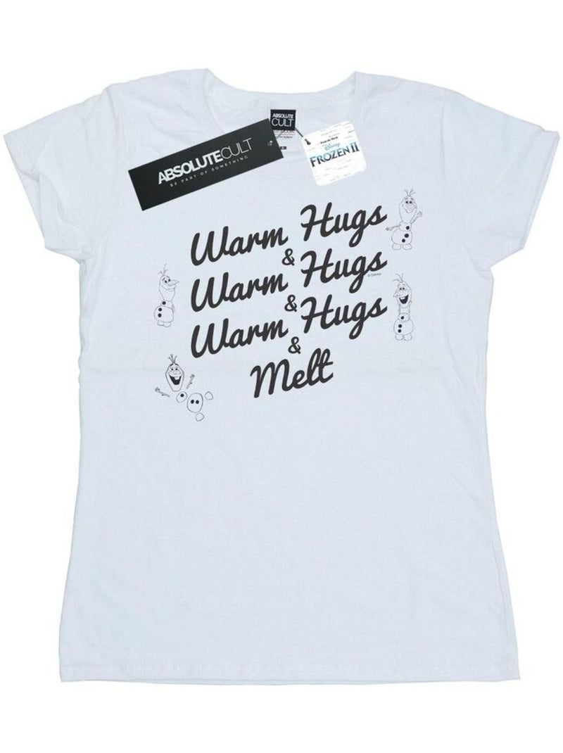 Disney - T-shirt FROZEN WARM HUGS AND MELT Blanc - Kiabi