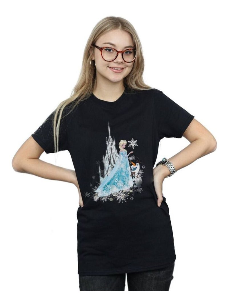 Disney - T-shirt FROZEN WINTER MAGIC Noir - Kiabi