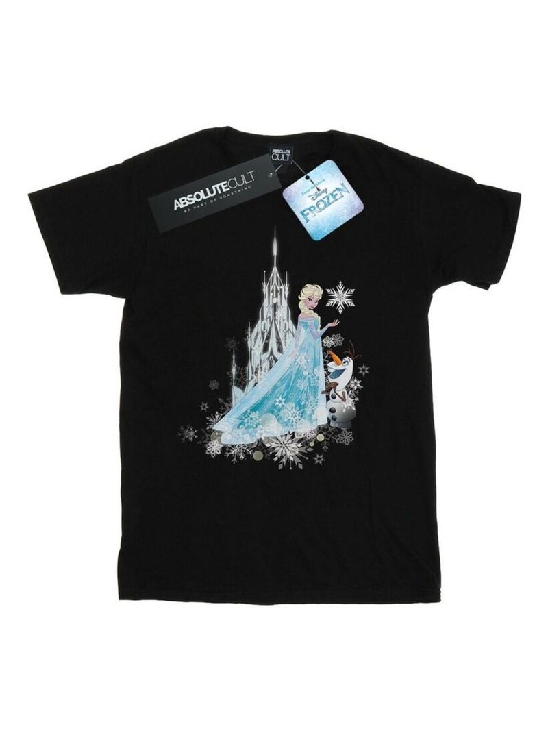Disney - T-shirt FROZEN WINTER MAGIC Noir - Kiabi