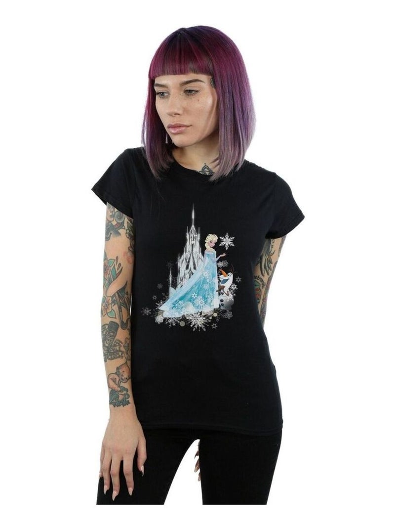 Disney - T-shirt FROZEN WINTER MAGIC Noir - Kiabi
