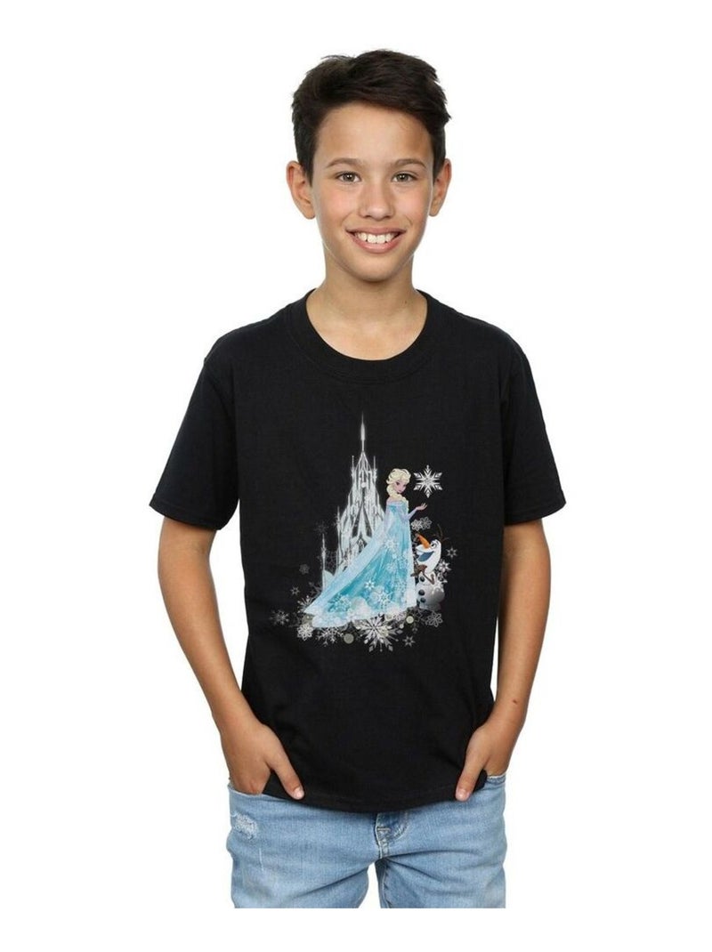 Disney - T-shirt FROZEN WINTER MAGIC Noir - Kiabi