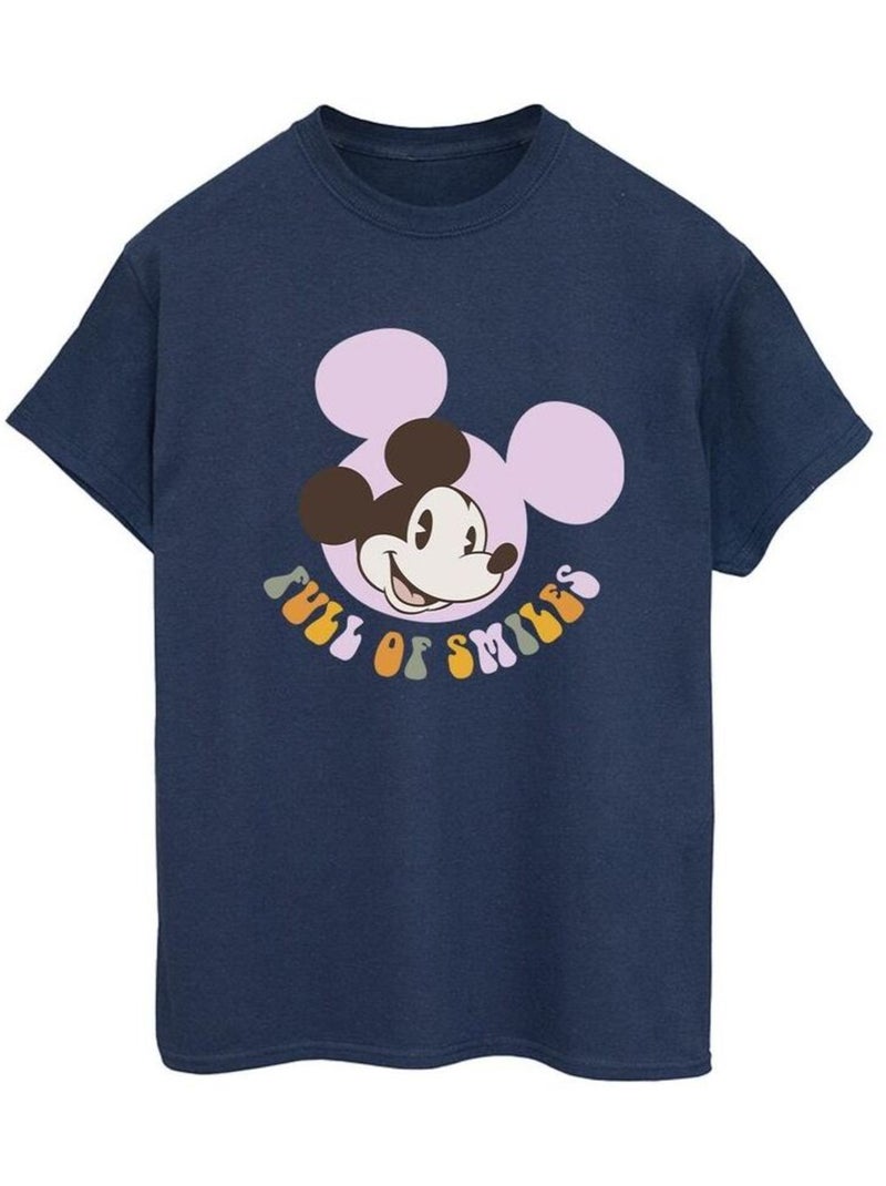Disney - T-shirt FULL OF SMILES Bleu marine - Kiabi