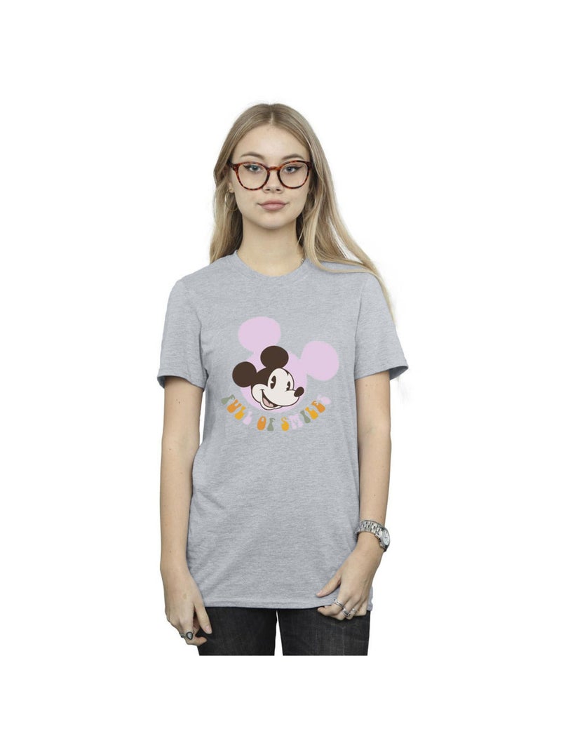 Disney - T-shirt FULL OF SMILES Gris chiné - Kiabi