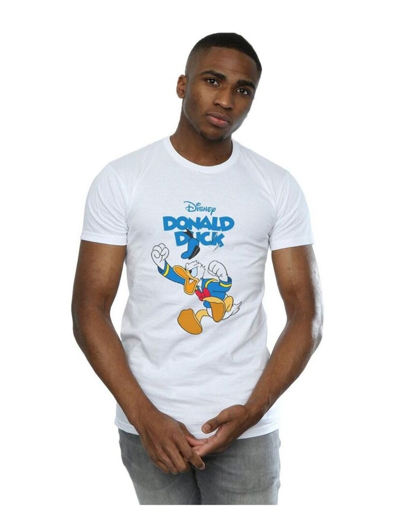 Disney - T-shirt FURIOUS DONALD Blanc - Kiabi