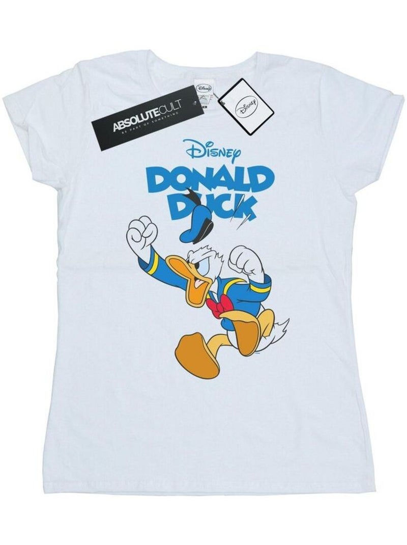 Disney - T-shirt FURIOUS DONALD Blanc - Kiabi