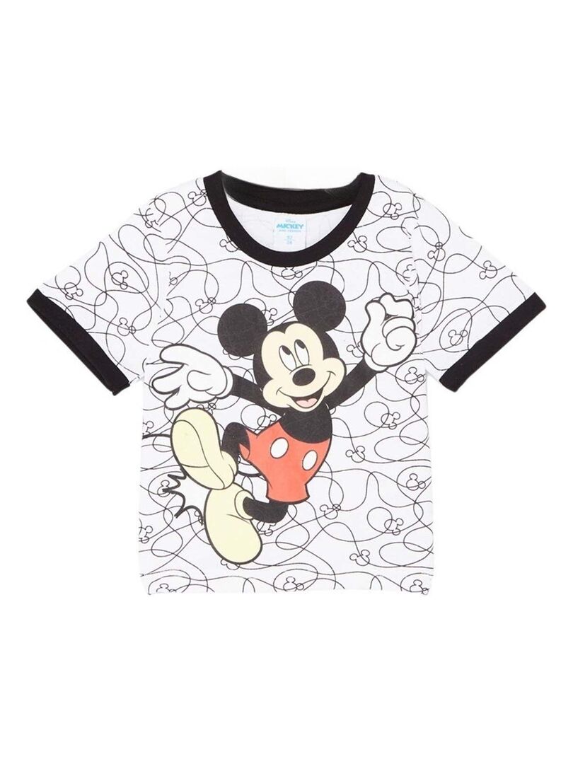 Disney T shirt gar on imprim Mickey en coton